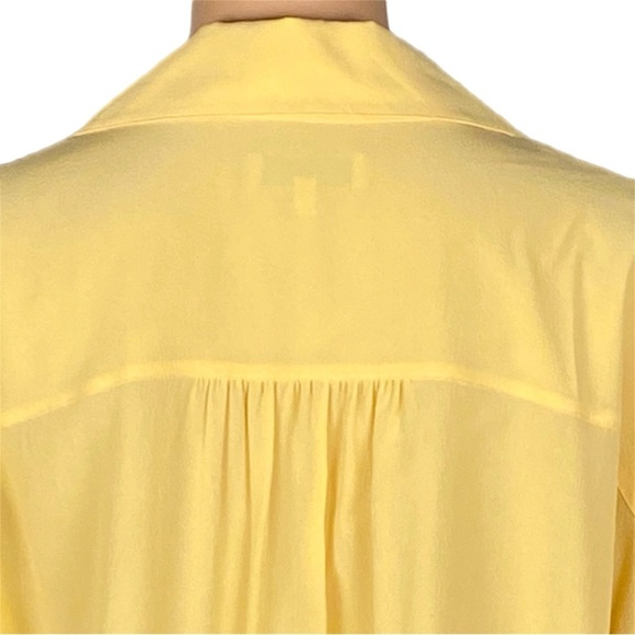 LAFAYETTE 148 100% Silk button down collared short sleeve blouse Medium EUC - Picture 10 of 13